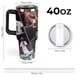 thumbnail image 2 of Vinícius Júnior Vaso aislado de acero inoxidable con asa, diseño temático, regalo para familia, amigos y fans; incluye pajita y encaja en el portavasos estándar, 40 oz, 2 of 6