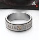 thumbnail image 2 of Anillo de Titanio Silver Giratorio Gold Yin Yang Antiestres, 2 of 3