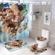 thumbnail image 1 of País de Donkey Kong-theme 4-Piece Shower Curtain Set with Rugs, Waterproof Bathroom Decor Set Includes Bath Mat, U-Shaped Rug, Toilet Lid Cover and Curtain with Hooks, 1 of 6