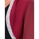 thumbnail image 5 of INSPIRE CHIC Chaqueta de Noche para Mujer con Ribete de Lentejuelas, Manga 3/4, Abierta al Frente, Corta de Chifón, Burdeos XL, 5 of 6
