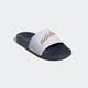 thumbnail image 5 of Zapatillas adidas Adilette para mujer, color blanco/dorado metalizado y azul oscuro, 5 of 6