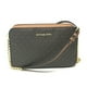 thumbnail image 1 of Cartera Michael Kors Jet Set East West, Color Saffiano, Café Dorado, Tamaño Grande, 1 of 6