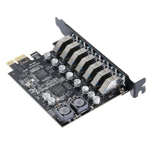 Bothyi - Pcie 7 Puertos Usb3.2 Gen1 19Pin Tarjeta De Expansión 5Gbps Convertidor De Pc De Escritorio