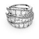thumbnail image 1 of Anillo Swarovski Hyperbola con cortes mixtos en cristal transparente, 1 of 6