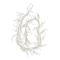 Bothyi - Guirnalda Navideña Con Cuentas, Accesorios De Escena De 6,5 Pies Para Chimenea, Repisa, Hogar, Vacaciones, Color Nacarado