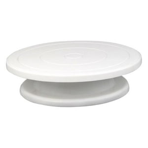 Genérico - Hilandero Giratorio Del Soporte De La Torta Del Plato Giratorio De La Torta De 11 ""Para La Decoración De La Torta Blanco