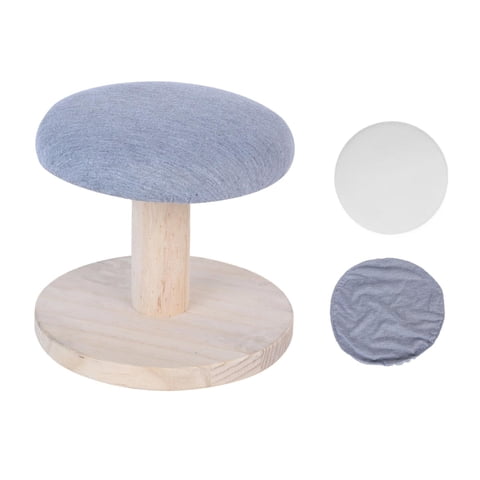 Magideal - 3 Piezas Taburete De Planchado Mesa Pequeña Planchador De Cuellos Y Soporte Para Piernas De Pantalón Con Construcción Robusta Adecuado Para Estudiante Gris