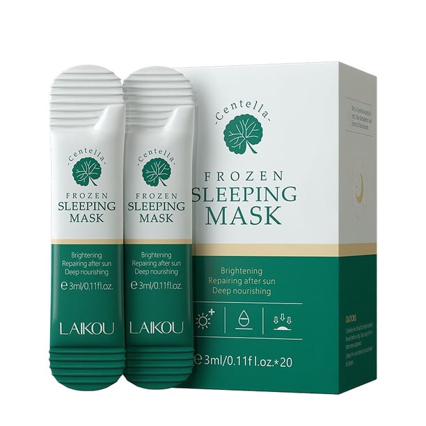 20pcs Centella Asiatica Jelly Face Masks Moisturizing Whitening Skin Shrink Pores Nourishing Deep Cleaning Sleep Masks