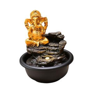 Bothyi - Fuente De Agua De Mesa Estatua De Buda Para Oficina Granja Regalos De Cumpleaños Ganesha Hindú
