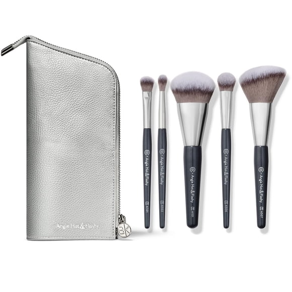 Set De Cepillos De Viaje Angie Hot Flashy Con Funda