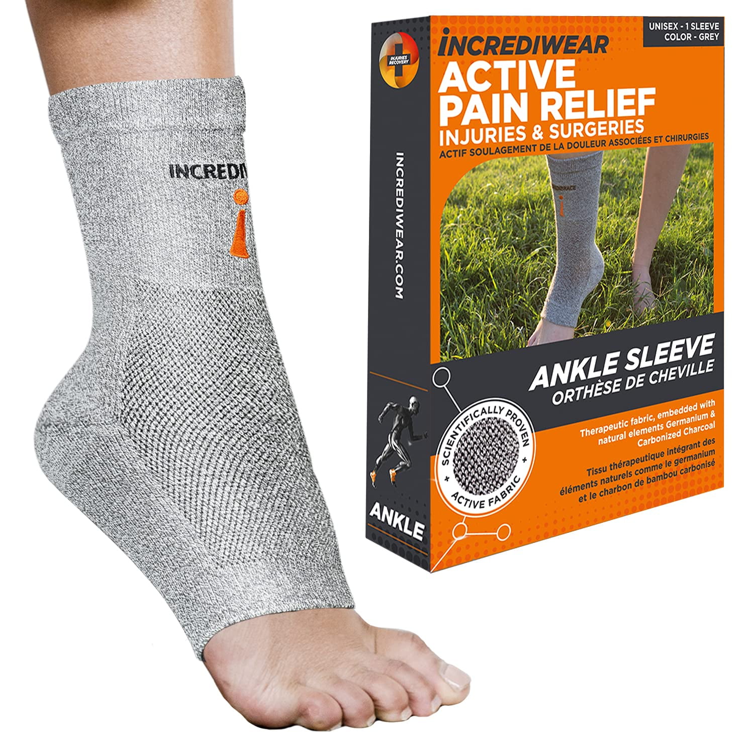 Tobillera Incrediwear, Tobillera Para Aliviar El Dolor Articular, Gris