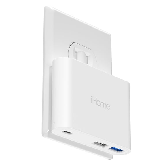 Cargador iHome AC Pro multipuerto USB de pared de 32 W para 3 dispositivos