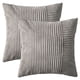 thumbnail image 1 of Funda de Cojines REGALWOVEN Juego de 2 Modernas Rayas Decorativas para Sofá Cama para Sala de Estar Gris 18" x 18", 1 of 7