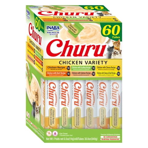 Churu Gatos - Caja Variedades - Pollo - 60 Unidades