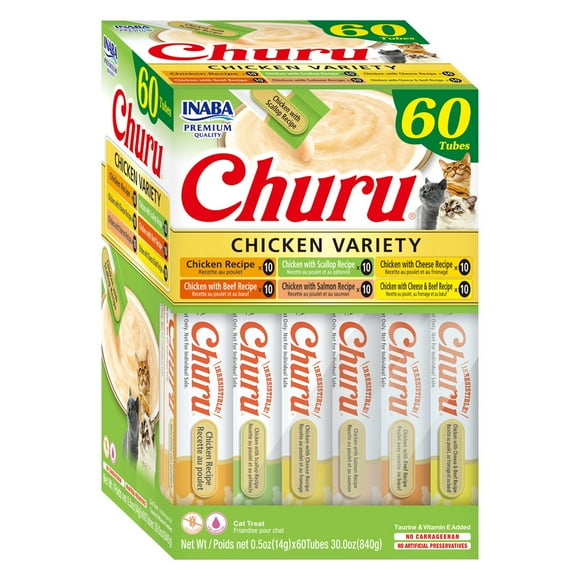 Churu Gatos - Caja Variedades - Pollo - 60 Unidades