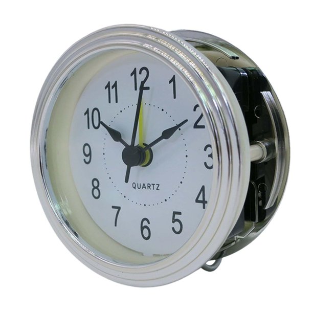 Inserto De Reloj De 78 Mm Cara Blanca Decoración Pequeña Para Sala De Estar Oficina Dormitorio Plata
