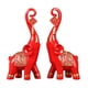 thumbnail image 3 of Escultura De Estatuas De Elefantes Para Decoración Del Hogar Regalos De Inauguración De La Casa Rojo, 3 of 5