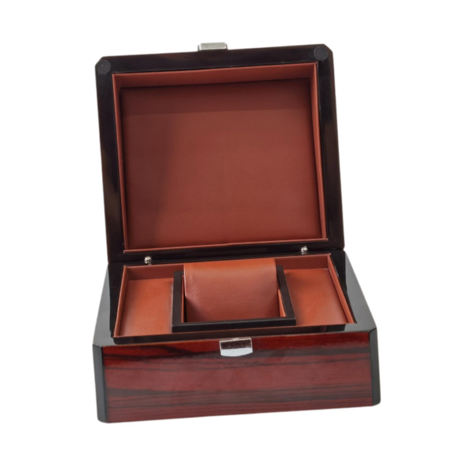 Magideal - Caja De Reloj Individual Hecha De Madera, Estuche De Viaje De Reloj, Caja De Reloj, Caja De Joyería Portátil, Caja De Almacenamiento, Caja De Regalo P