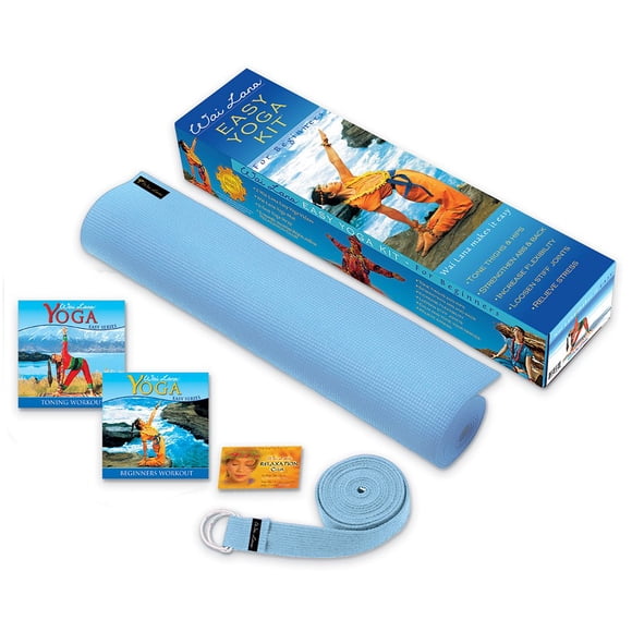 Kit de yoga Wai Lana Easy Yoga con tapete Yogi, DVDs y correa de yoga
