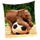 thumbnail image 2 of Telón de fondo colgante de decoración de pared animal 3D para dormitorio sala de estar dormitorio S elefante, 2 of 5
