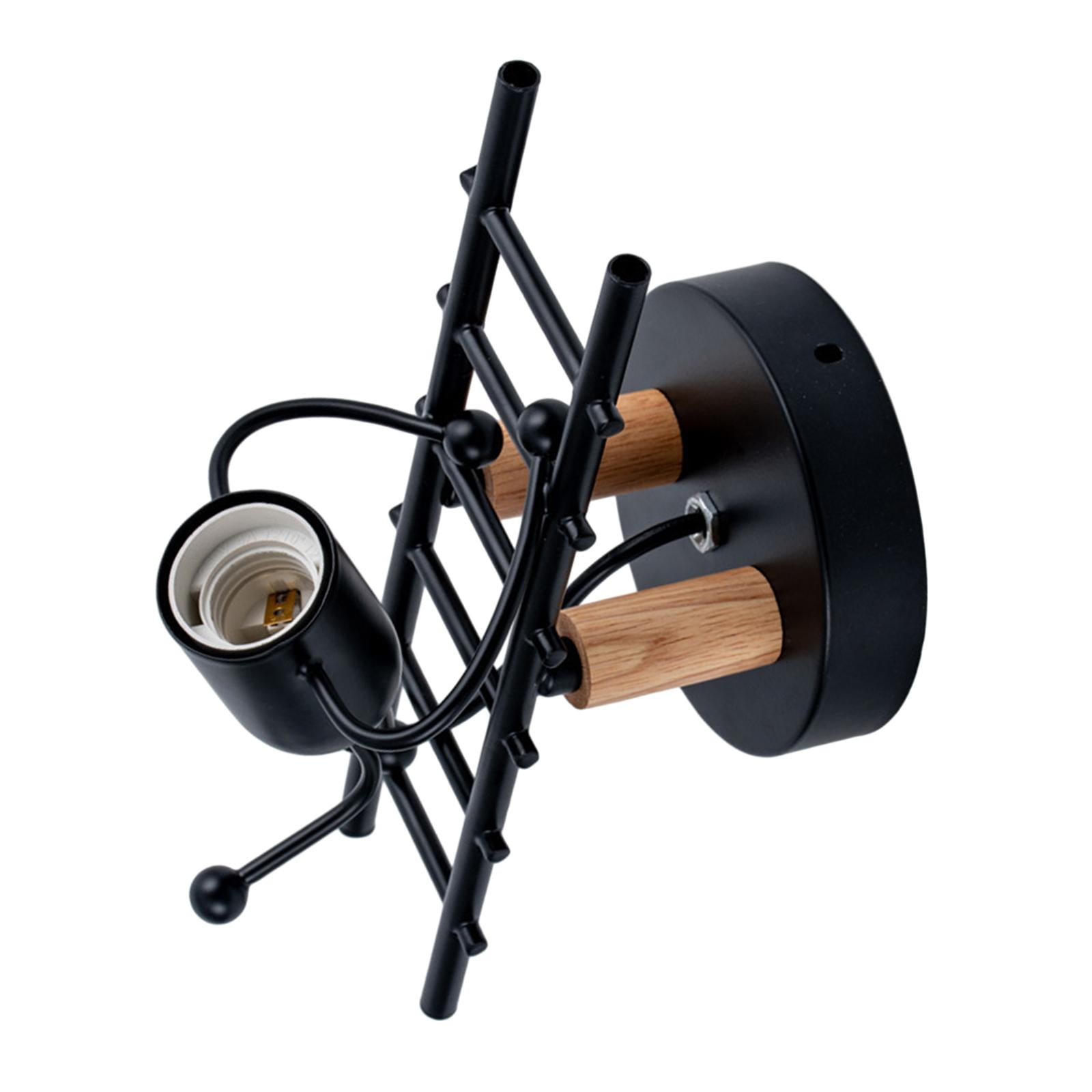 Ioensy - Lámpara De Pared Humanoide, Lámpara De Lectura Junto A La Cama Para Baño De Hotel, Color Negro