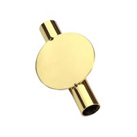 Bothyi - Soporte De Decoración De Pared De Tubo De Flores Montado En La Pared Para Hogar, Jardín, Oficina, Redondo Dorado