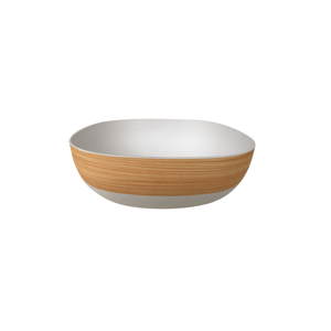 Bowl Bio Bamboo Cuadrado Madera/Blanco 27.4X10.6 Cm