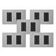 thumbnail image 1 of Pack 5 Tomacorriente Doble Metálico 10a - Gris Negro, 1 of 3