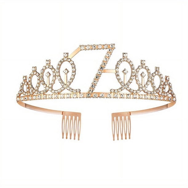 1pc, 3th To18th Birthday Crown, Crystal Crown Birthday Anniversary Decoration, Happy Birthday Party Supplies, Birthday Decoration, Party Decor, Party Supplies