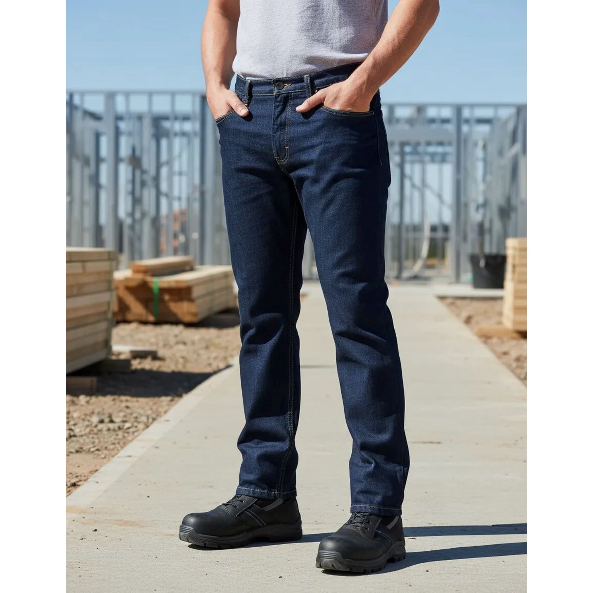 Metalfer - Pantalon Mezclilla Ropa De Trabajo, Certificado. Talla 56