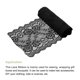 thumbnail image 4 of Uxcell Cinta de Encaje con Patrón Floral de Poliéster de 5.9 pulgadas de Ancho para Costura, Negro 3 Yardas, 4 of 4