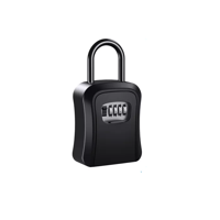 Genérico - Caja Seguridad Porta Llave Candado Clave Color Negro