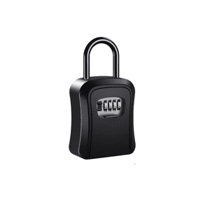 Genérico - Caja Seguridad Porta Llave Candado Clave Color Negro