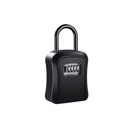 Genérico - Caja De Seguridad Porta Llave Con Candado Y Clave, Negro