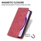 thumbnail image 3 of Funda tipo cartera con bloqueo RFID para Xiaomi Redmi 15C Con tapa abatible, portatarjetas, cierre magnético, TPU y soporte Rojo, 3 of 6
