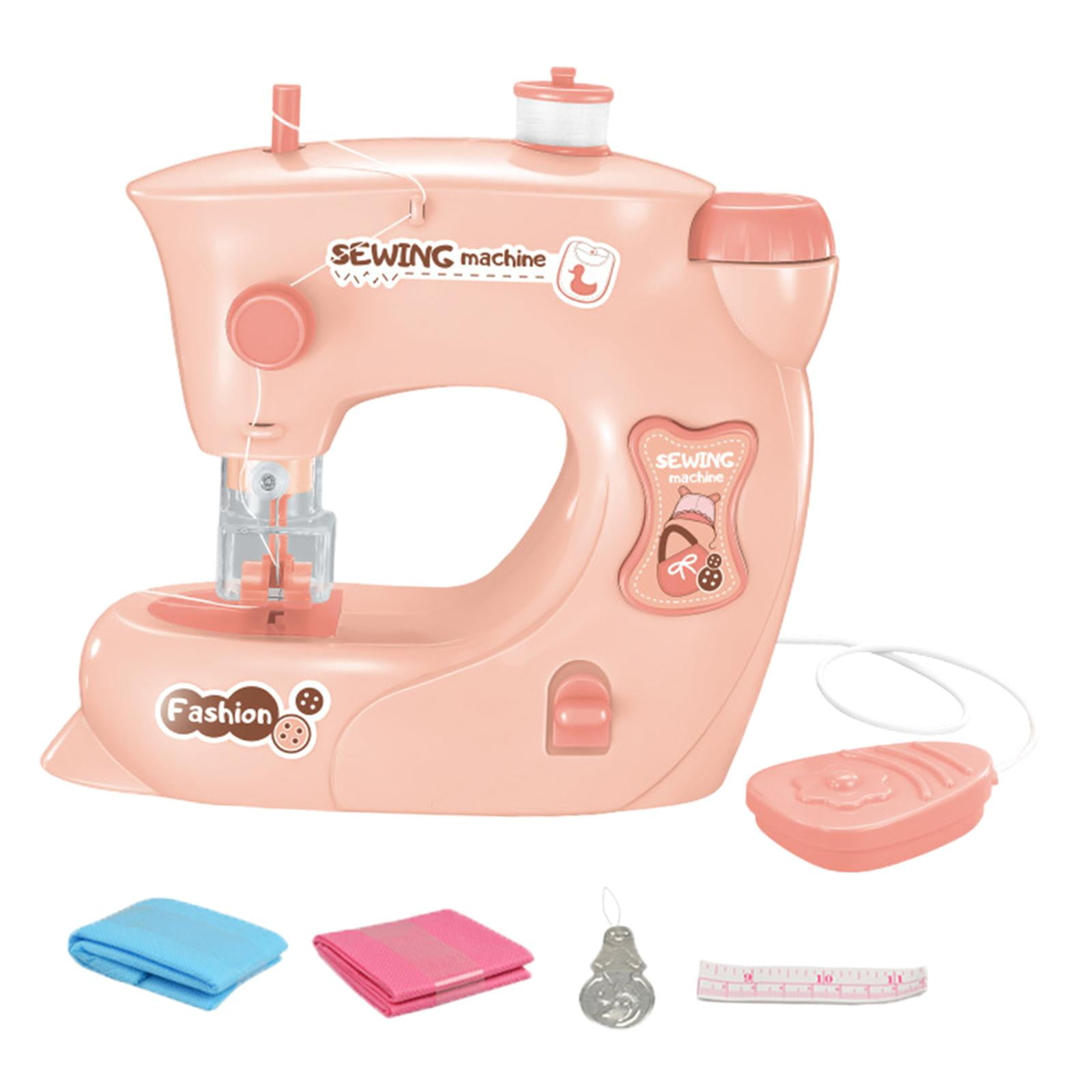 Magideal - Mini De Coser Para Niños, Juguetes De Desarrollo, Electrodomésticos, Educativos, Interesantes, Bricolaje Eléctrico, Para Juegos De Simulación, Rosa