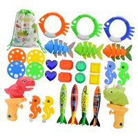 Magideal - Juguetes De Divingpool Para Niños Con Bolsa De Almacenamiento Para Niños Juguetes Acuáticos Juguetes Para Natación Para La Playa De Verano Fiesta De A