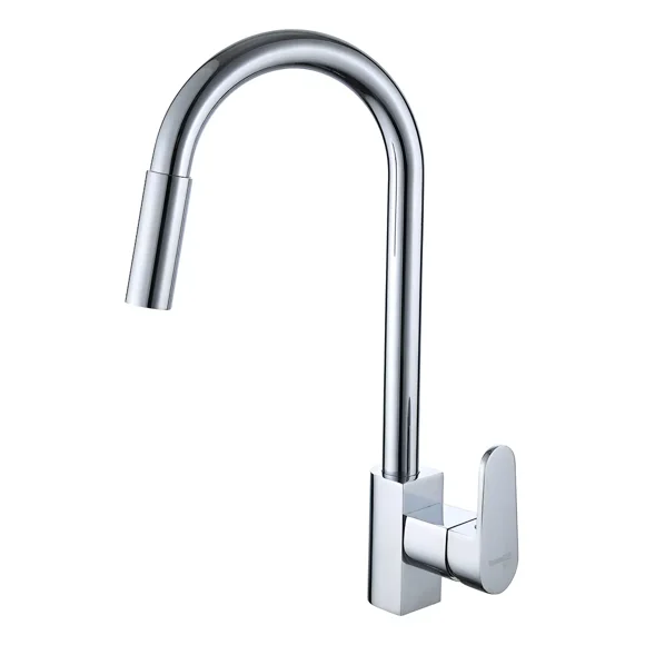 Llave Monomando Lavaplatos Vert Dusseldorf C Extraible Taumm Plateado Mate