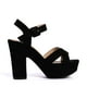thumbnail image 1 of Sandalia Taco Negro Fiesta Wxy0-21 Mujer, 1 of 3