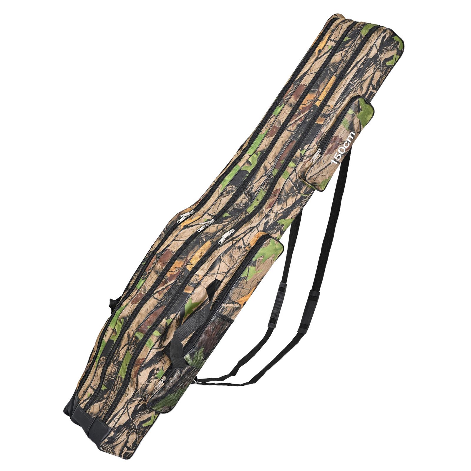 Magideal - Estuche Para Caña De Soporte Para Caña De Plegable Funda Protectora Para Equipo De Pesca Bolsa De Transporte De Tela Oxford Estuche Para Árbol Camuflaje L