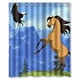 thumbnail image 1 of Cortina de ducha Spirit-Stallion of the Cimarron, juego de cortinas de baño con ganchos, tamaño 60 x 72 pulgadas, 1 of 3