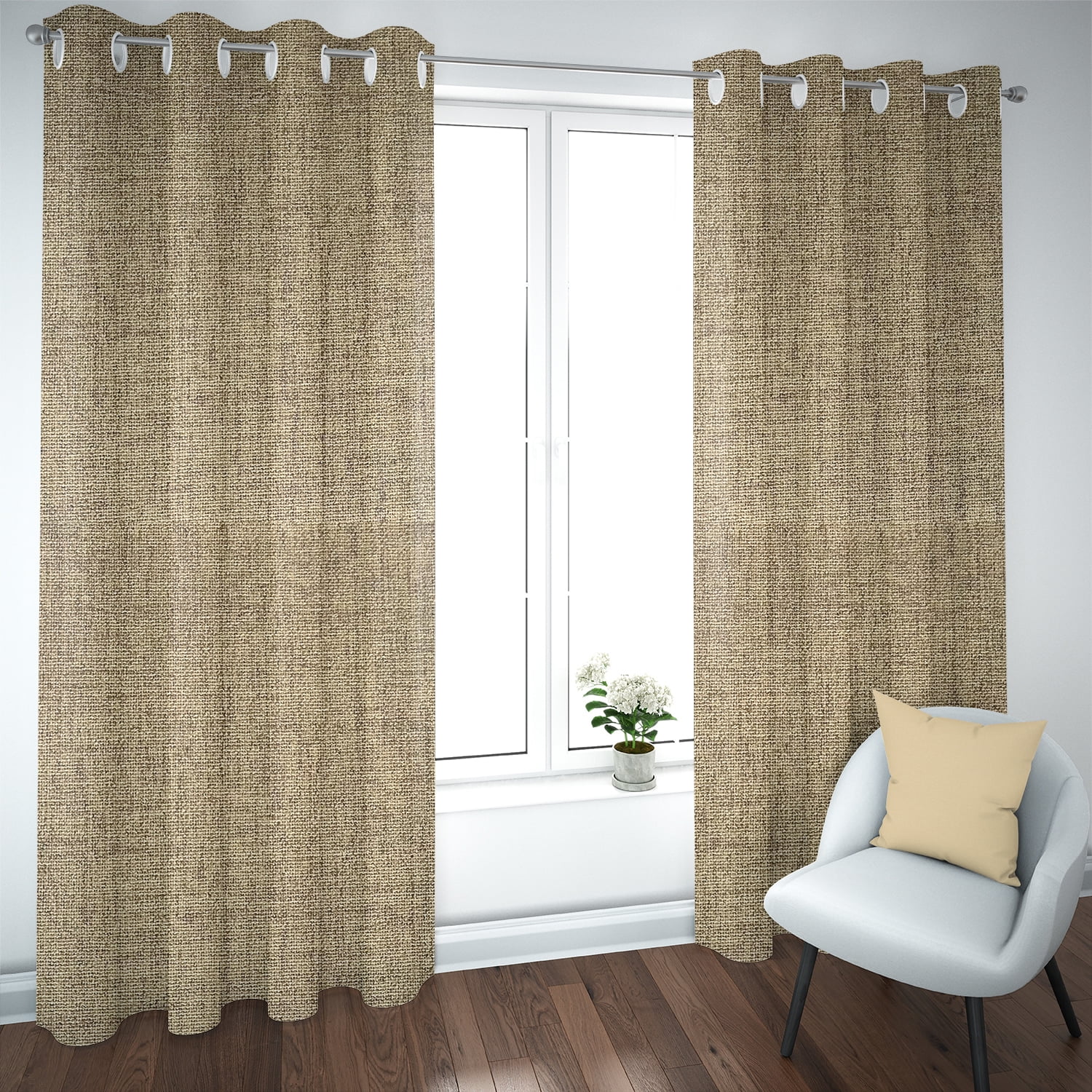 Elizabeth Peper - Set De Cortinas Blackout 2 Paños De 140 X 220 Cm Beige
