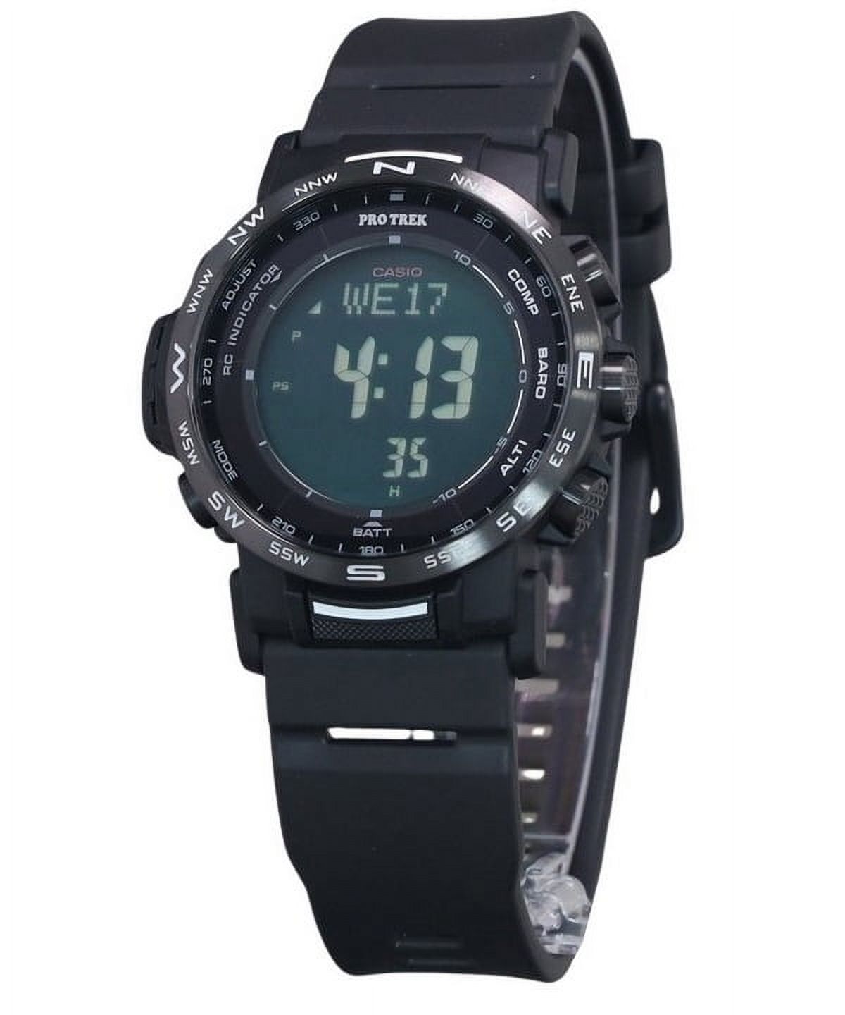 Reloj Casio Pro Trek Climber Digital Bio-Based Resin Strap Tough Solar Prw-35Y-1B 100M Men'S Watch
