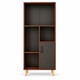 thumbnail image 4 of Estante Librero Alto con Puerta Negro Roble, 4 Nichos 60x30x140 cm, 4 of 6