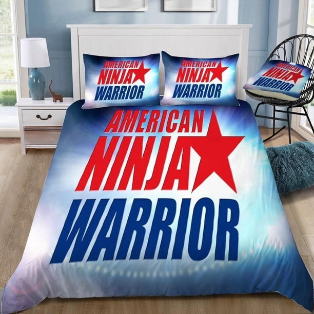 American Ninja Warrior Quilt Duvet Cover Set Bedroom Decor Super Kids3-Piece Bedding Set