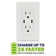 thumbnail image 3 of Cargador de pared Leviton T5636-W USB dual tipo C/C 60 W blanco, 3 of 9