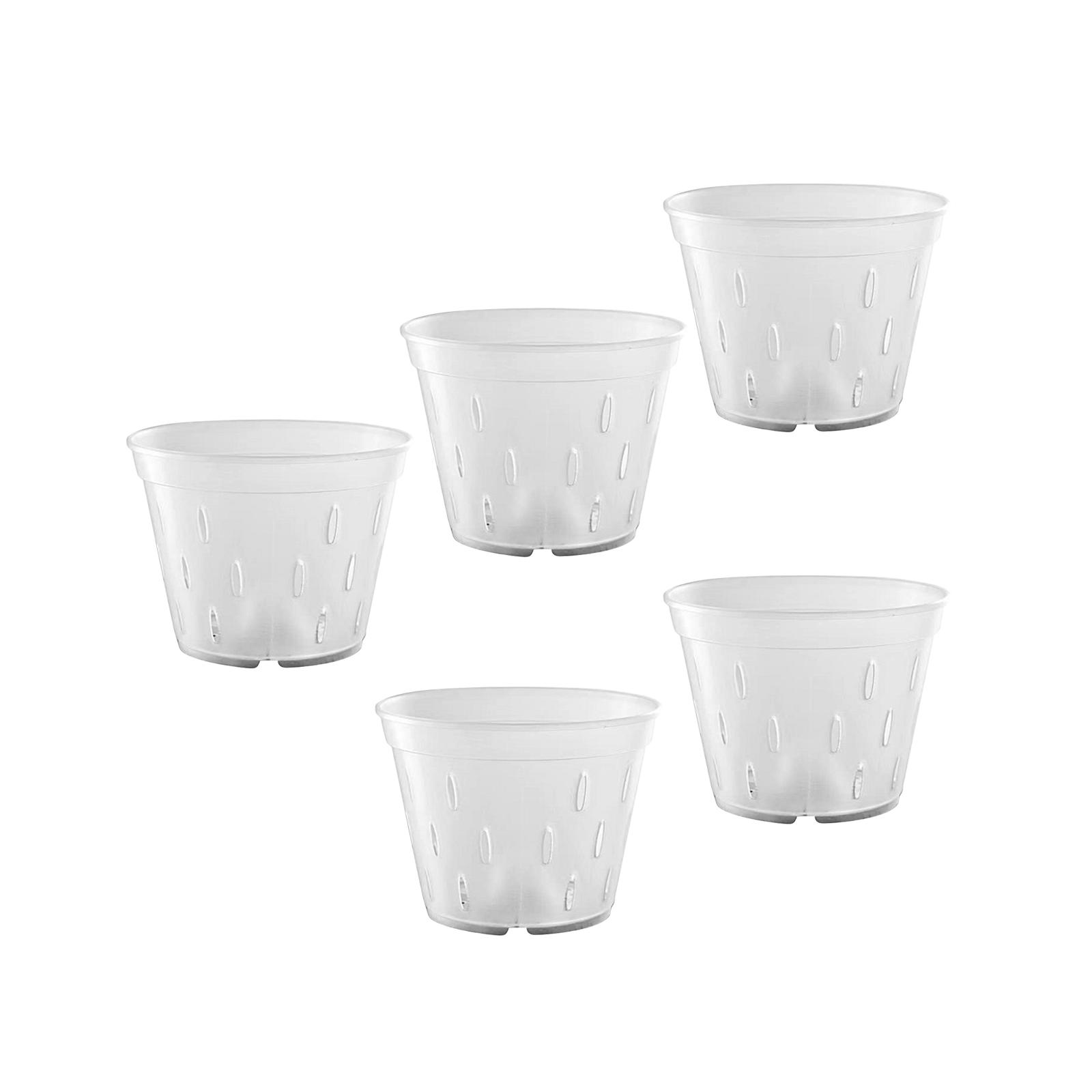 Ioensy - Macetas Transparentes Para Orquídeas, Macetero Transparente Para Sala De Estar, Dormitorio, Sin Platillo, 5 Pulgadas