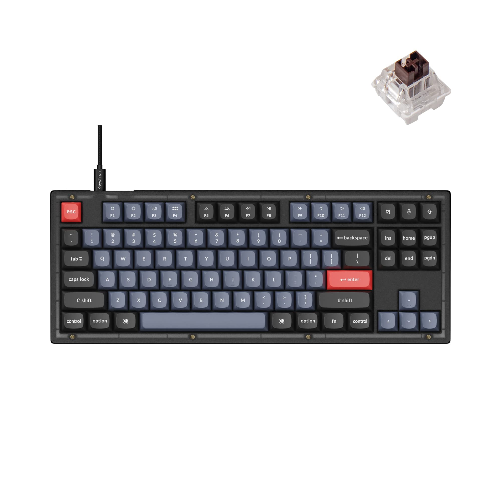 Teclado Keychron V3 Cableado Mecánico Personalizado Tkl Tenkeyless