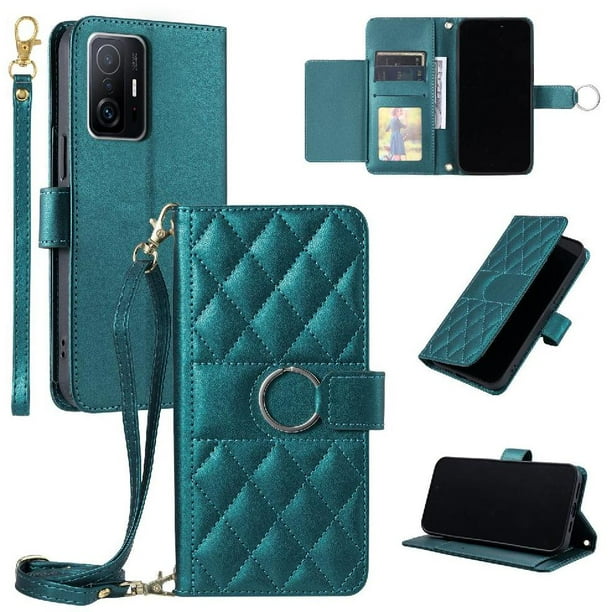 Funda tipo billetera FOXDOCK para Xiaomi 11T Pro – Tapa abatible con correa para mujer