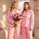thumbnail image 3 of Agnes Orinda Conjuntos de Halloween para Mujeres Talla Grande Pijama con Estampado de Lazo y Botones, 3 of 8